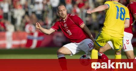 Датският полузащитник Кристиан Ериксен е в съзнание и се чувства