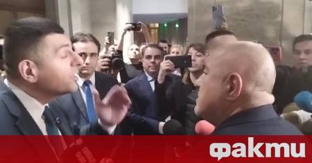 Председателят на ГЕРБ Бойко Борисов и председателят на Продължаваме Промяната