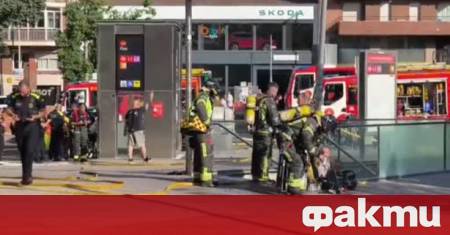 Голям пожар в подземната железница на Барселона остави десетки ранени