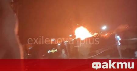 Пожар е избухнал в нефтобаза в Урюпинск поради падащи отломки