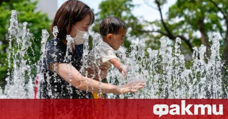 За четвърти пореден ден Япония е обхваната от невиждана жега.