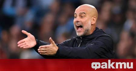 Развеселен и облекчен мениджърът на Манчестър Сити Пеп Гуардиола се