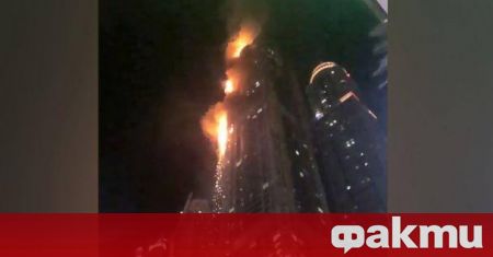 Пожар се разрази рано днес в 35 етажна сграда в Дубай