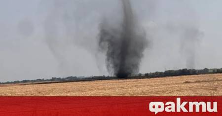 Прашен дявол в района на АМ Тракия близо до Нова