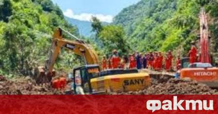 Броят на потвърдените жертви при масивното свлачище в северозападната китайска