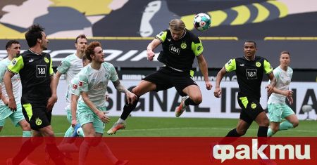 Ерлинг Хaланд вкара два гола а Борусия Дортмунд направи пълен