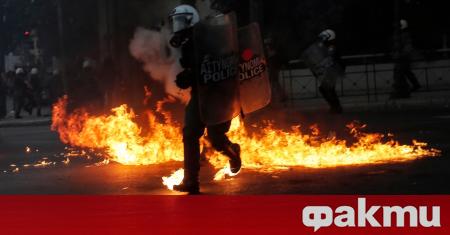 Насилие избухна в гръцката столица Атина по време на голяма