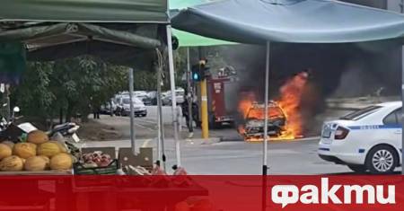 Лек автомобил се запали в столичния квартал Младост 4 днес