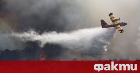 Френските пожарникари продължават битката за овладяване на горския пожар, бушуващ