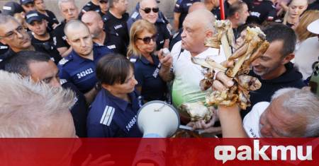 Напрежение пред парламента Демонстранти опитаха неуспешно да пробият кордона от