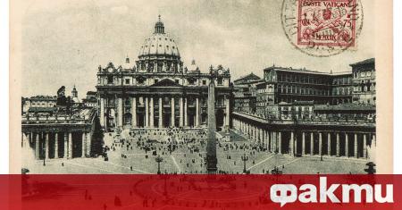 Пощенска картичка изпратена от Рим до баварски манастир в Германия