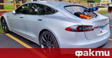 В САЩ се появи нестандартно возило Tesla Model S. Електрическата