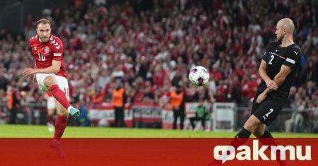 Дания победи с 2:0 отбора на Австрия в Лига А