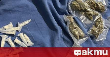 Служители на Осмо РУ задържаха 34 годишен мъж разпространяващ наркотици Акцията