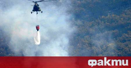 Общо 70 пожарникари с 15 пожарни автомобила подкрепени от четири