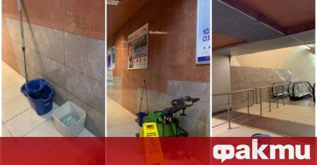 Теч в столичното метро Покривът на станция Сердика е протекъл