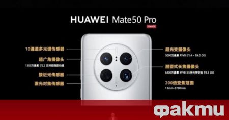 В Китай представиха новата флагманска серия смартфони Huawei Mate 50