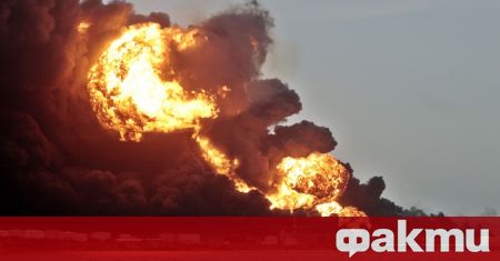 Големият пожар който унищожи почти половината от голяма петролна база