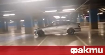 Джигити правят гонки в подземен паркинг на столичен мол Млади
