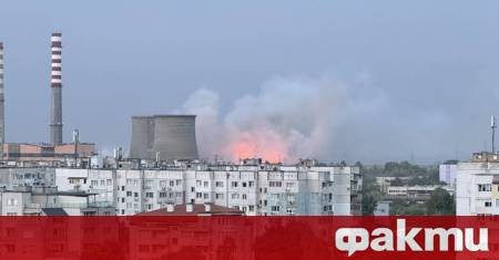 Голям пожар е бил забелязан в района зад ТЕЦ София