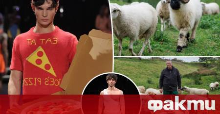 Модели носещи вълнени дрехи от гей овце дефилираха на модния