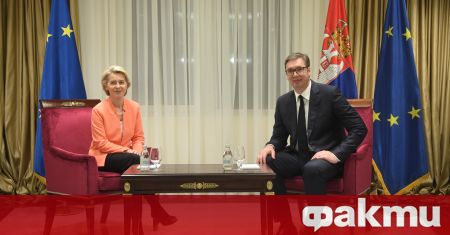Европейският председател Урсула фон дер Лайен пристигна на посещение в