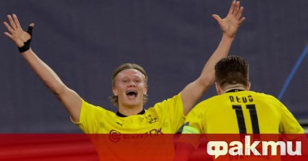 Младата звезда на Борусия Дортмунд Ерлинг Холанд продължава да вкарва