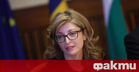Вицепремиерът и външен министър Екатерина Захариева съобщи тази сутрин в