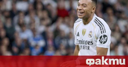 Килиан Мбапе който вкара два гола за победата на Реал