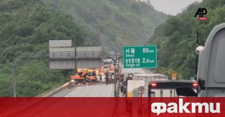 Петима души загинаха в свлачище в Южна Корея причинено от