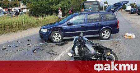 Катастрофа на Околовръстното шосе в София край Суходол моторист