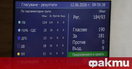 Парламентът прие на първо четене промените в Закона за държавния