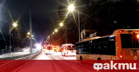 Падналата суграшица която премина в сняг тази сутрин в столицата