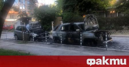 Два леки автомобила са били запалени тази нощ в София.