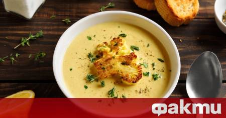Необходими продукти карфиол 800 г праз бялата част 1 стрък