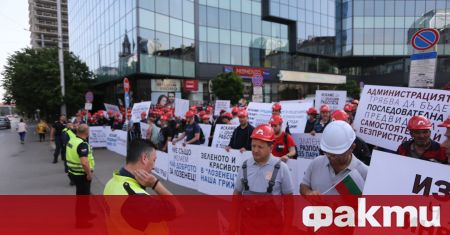 Представители и служители на строителната фирма Артекс излязоха на протест
