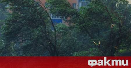 Вятър със скорост до 90 км ч е отчетен от