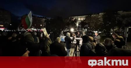 От БОЕЦ излязоха на протест тази вечер пред сградата на