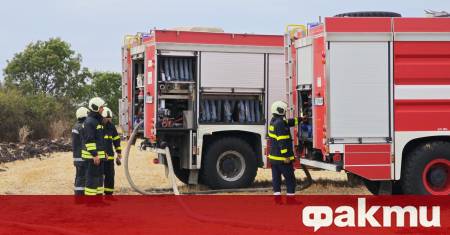 Голям пожар избухна в района на град Българово област Бургас
