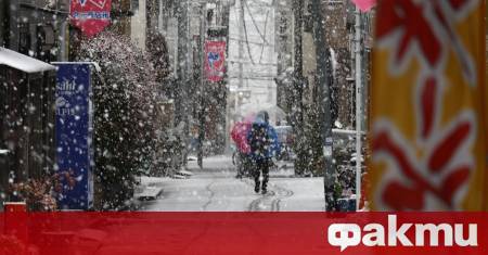 Метеорологичните служби на Япония издадоха предупреждения за силни снеговалежи по