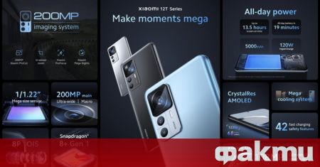 Xiaomi представи новия смартфон 12T Pro за който скоро ви