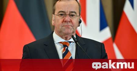 Германският министър на отбраната Борис Писториус заяви днес че се