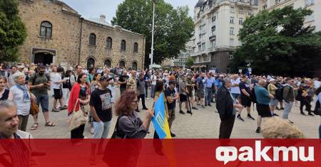 Граждани протестират пред сградата на президентството срещу правителството Демонстрацията под