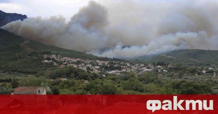 Продължава гасенето на пожара на остров Тасос Огънят е ограничен