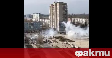 Руските сили обстрелваха мирен протест в Енергодар където се намира