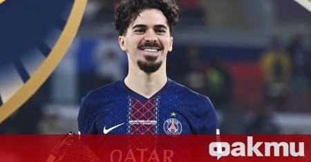 Португалският полузащитник на Пари Сен Жермен Витиня който изигра ключова