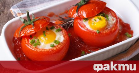 Необходими продукти домати 4 бр яйца 4 бр