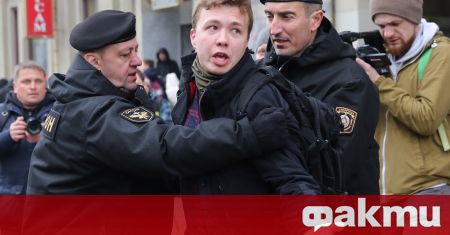 Беларуската държавна телевизия излъчи вчера видео, в което 26-годишният журналист