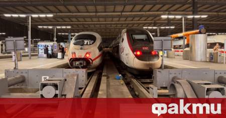 Националният железопътен оператор на Германия Дойче Бан Deutsche Bahn съобщи