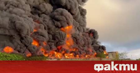 Украинско нападение с дрон е довело до пожар в голям